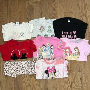 Girls Disney Tees and Pants 3T-6